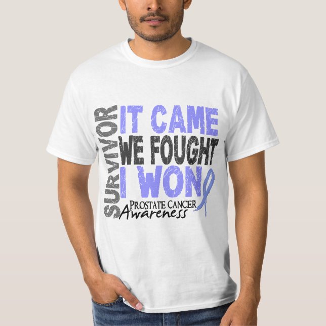 T-shirt Le survivant de cancer de la prostate qu'il est (Devant)