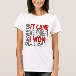 T-shirt Le survivant de cancer de poumon qu'il est venu