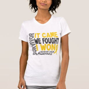 T-shirt Le survivant de Cancer d'enfance qu'il est venu