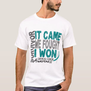 T-shirt Le survivant de cancer du col de l'utérus qu'il