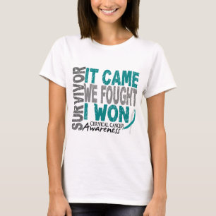 T-shirt Le survivant de cancer du col de l'utérus qu'il