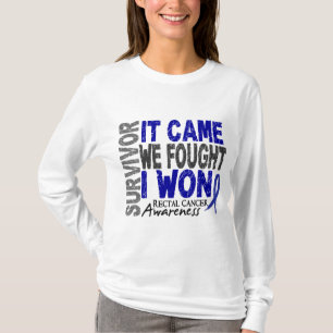 T-shirt Le survivant de cancer du rectum qu'il est venu
