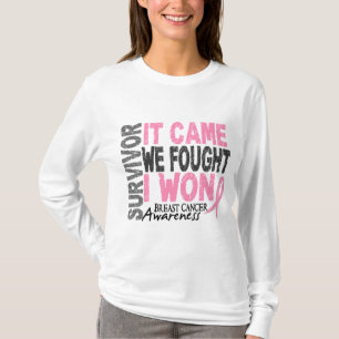 T-shirt Le survivant de cancer du sein qu'il est venu nous
