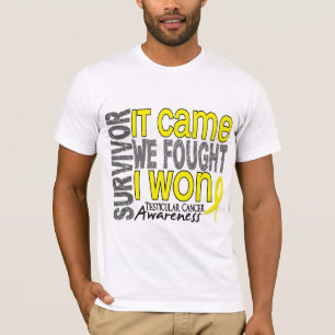 T-shirt Le survivant de cancer du testicule qu'il est venu