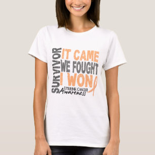 T-shirt Le survivant utérin de Cancer qu'il est venu nous