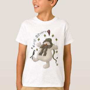 T-shirt Le sweatshirt de l'enfant de bonhomme de neige de