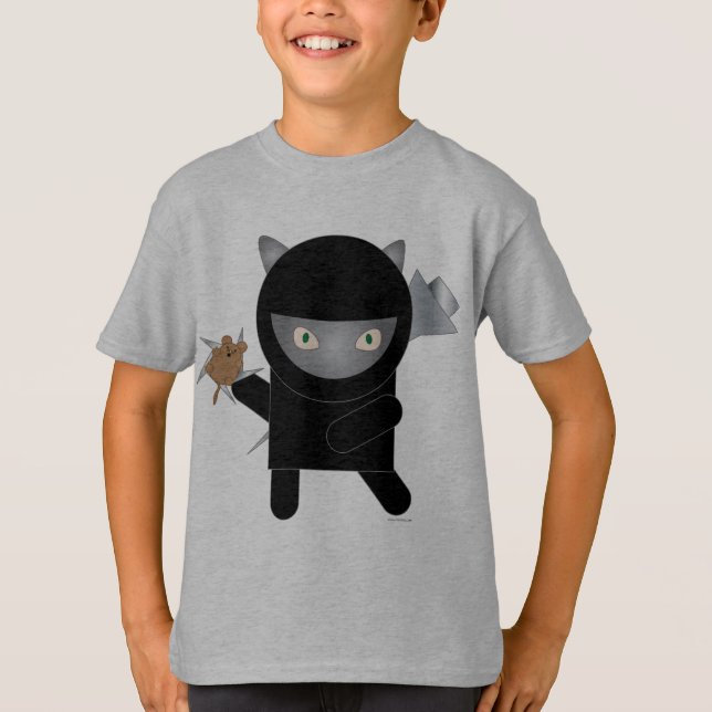 T-shirt le sweatshirt des enfants de minou de ninja (Devant)