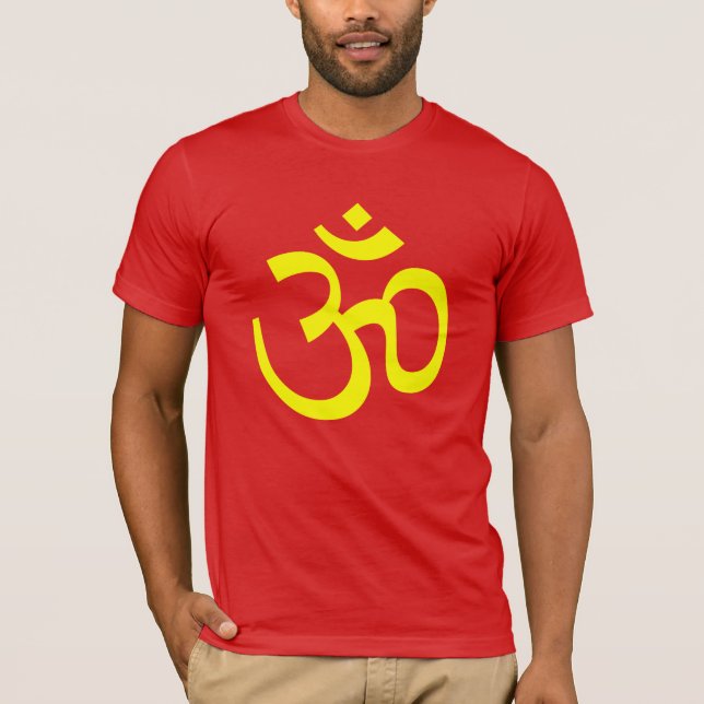 T-shirt Le symbole OM d'Aum signent le jaune lumineux de (Devant)