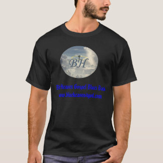 T-shirt Le T-Logo et le texte bleu de ciel des hommes