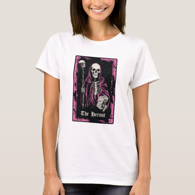 T-shirt Le Tarot de squelette d'Hermite (Devant)