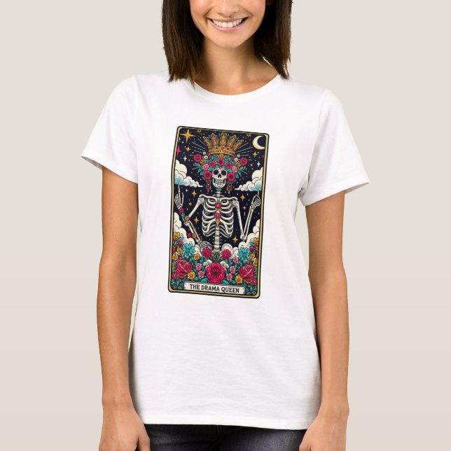 T-shirt Le Tarot Drama Queen Skeleton (Devant)