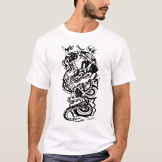 T-shirt Le tatouage tribal frais de dragon conçoit la