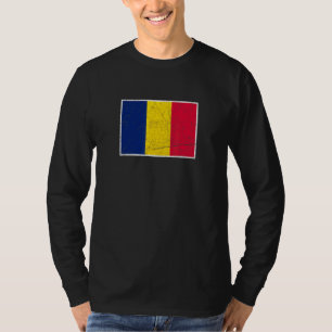T-shirt Le Tchad Drapeau Aux Couleurs Nationales Vintages