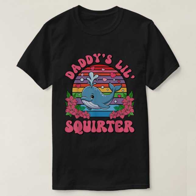 T-shirt Le Tee Retro Baleine Squirter de Papa (Design devant)