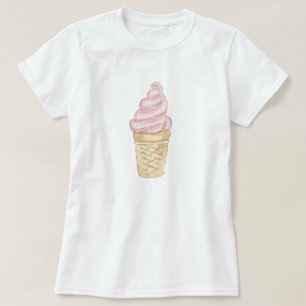 T-shirt Le tee - shirt de la femme givrée de cornet de