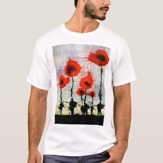 T-shirt Le tee - shirt des hommes de pavots
