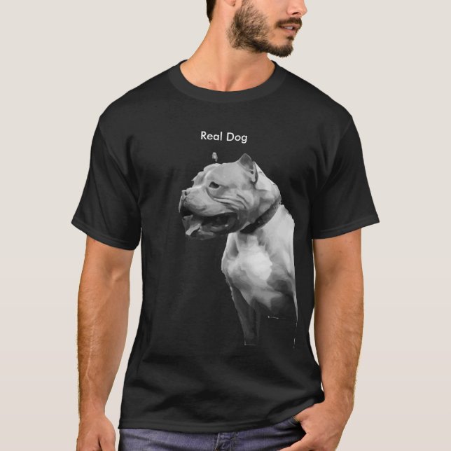 T-shirt Le tee - shirt des vrais hommes de chien de (Devant)