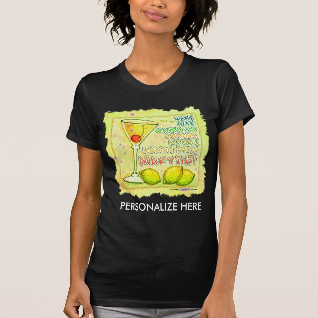 T-shirt Le tee - shirt foncé des femmes - baisse de citron (Devant)