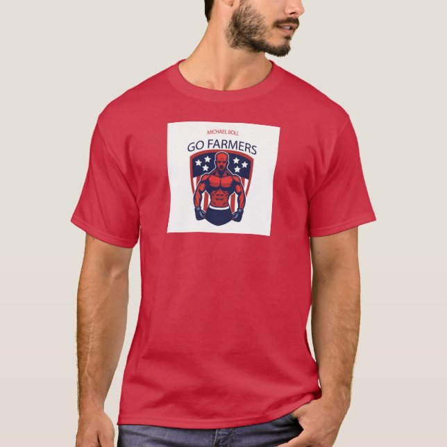 T-shirt Le Tee - shirt officiel Michael Boll "Go Farmers" (Devant)