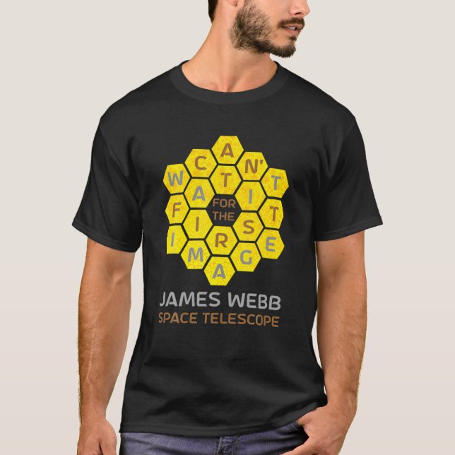 T-shirt Le télescope spatial James Webb ne peut pas attend (Devant)