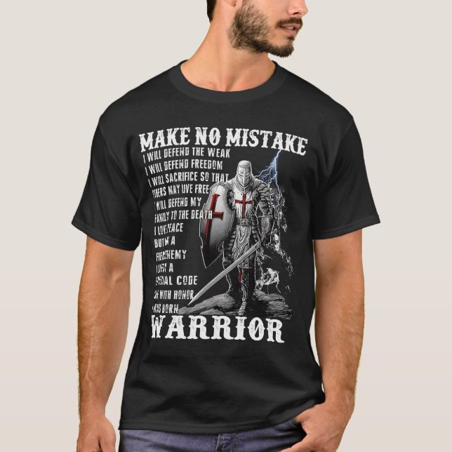 T-shirt Le Templier Du Chevalier Ne Se trompe Pas Le Crois (Devant)