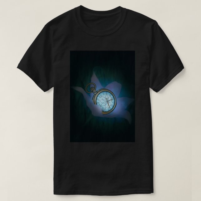 T-shirt Le temps grandit à la lumière de la lune argentée (Design devant)