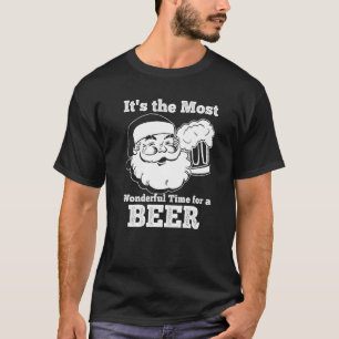 T-shirt Le Temps Le Plus Merveilleux Père Noël Boire Chris