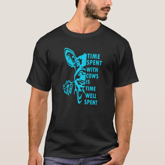 T-shirt le temps passé avec les vaches est du temps bien p (Devant)