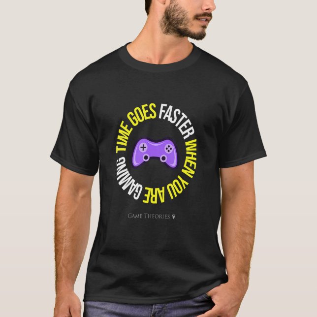 T-shirt Le Temps Va Plus Vite Quand Vous Jouez Jeu Drôle (Devant)