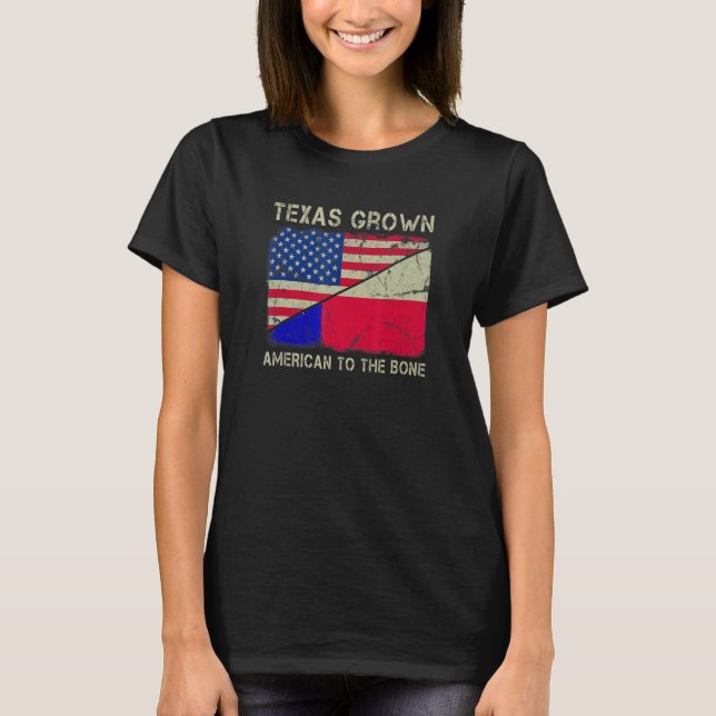 T-shirt Le Texas A Grandi Américain Jusqu'À L'État D'Origi (Devant)