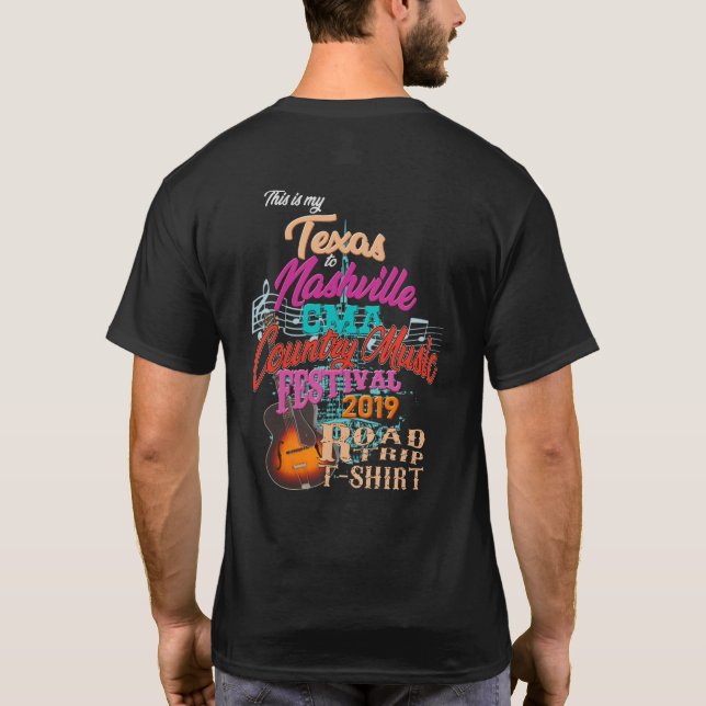 T-shirt Le Texas aux chemises de voyage par la route de (Dos)