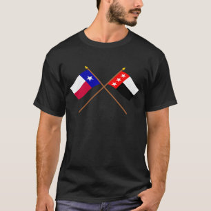 T-shirt Le Texas et République croisés des drapeaux de R