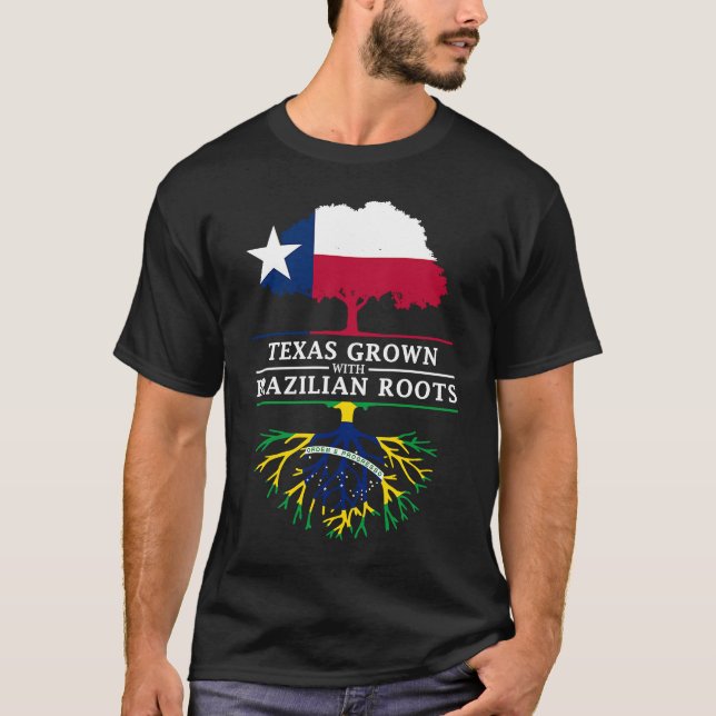 T-shirt Le Texas grandit avec des racines brésiliennes Bré (Devant)