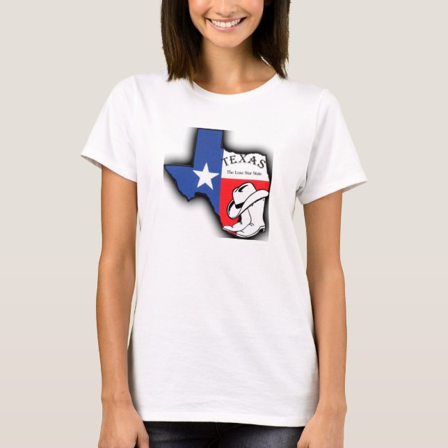 T-shirt Le Texas, l'État de la star solitaire (Devant)