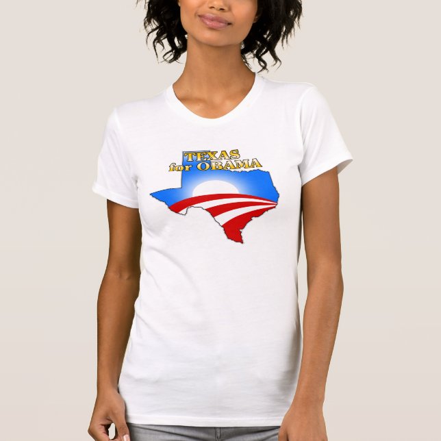 T-shirt Le Texas pour Obama (Devant)