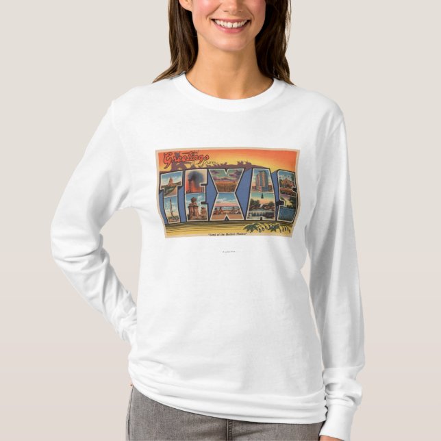 T-shirt Le Texas (terre du pionnier moderne) (Devant)