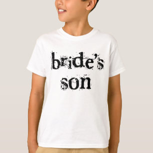 T-shirt Le texte noir du fils de la mariée
