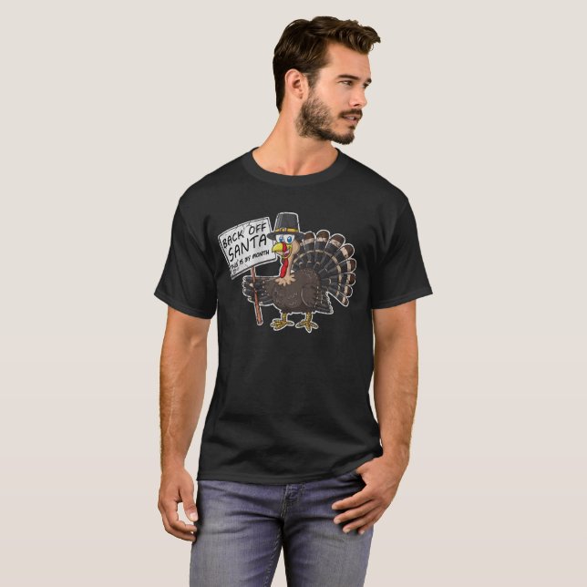 T-shirt Le thanksgiving Turquie dégagent Père Noël (Devant entier)