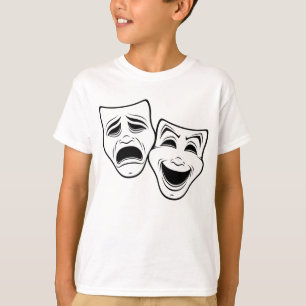 T-shirt Le Théâtre Comédie Et Tragédie Masque La Ligne Noi