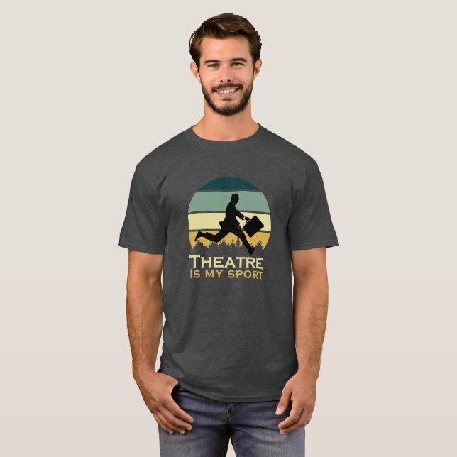 T-shirt Le théâtre est mon acteur Thea temporaire mignon (Devant entier)