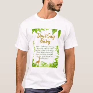 T-shirt Le thème de l’or de la jungle ne pas dire bébé