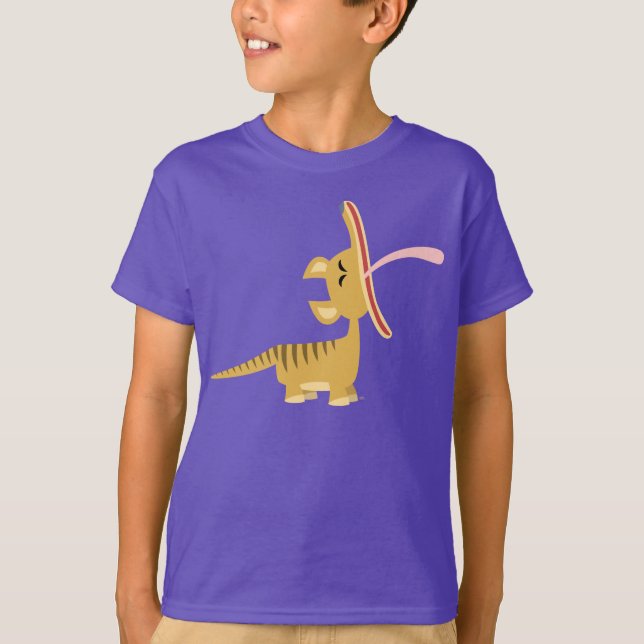 T-shirt Le Thylacine de baîllement de bande dessinée (Devant)