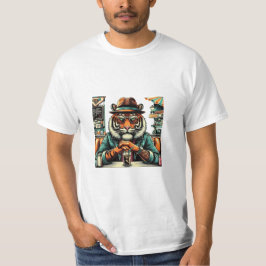 T-shirt Le Tigre Urbain : Coolitude Féline au Café