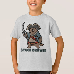 T-shirt Le tiroir à queue Pirate Bear Adventure Drôle