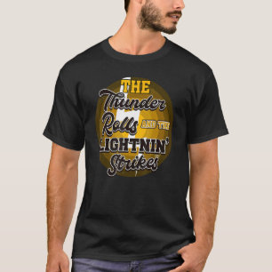 T-shirt Le tonnerre gronde et la foudre frappe le cheval à