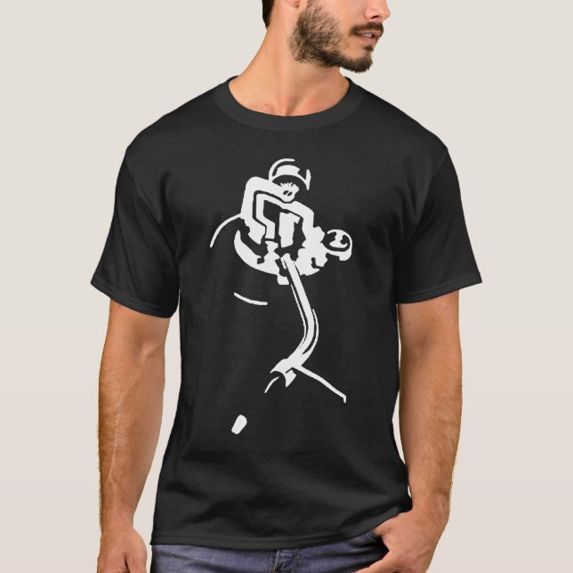 T-shirt Le Tourne-disque DJ matraquent des plate-formes de (Devant)