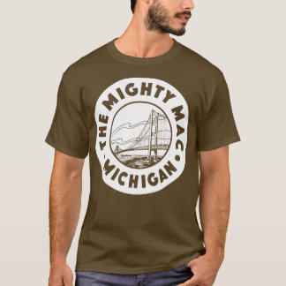 T-shirt Le tout puissant Mac Michigan Cercle White