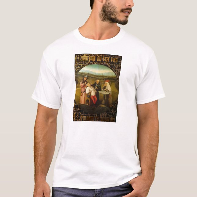 T-shirt Le traitement de la folie par Hieronymus Bosch (Devant)