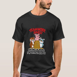 T-shirt Le travail d'équipe économise est plus amusant ave
