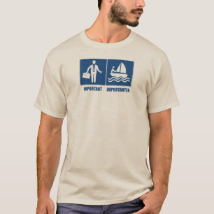 T-shirt Le Travail Est Important, La Voile Est Importante
